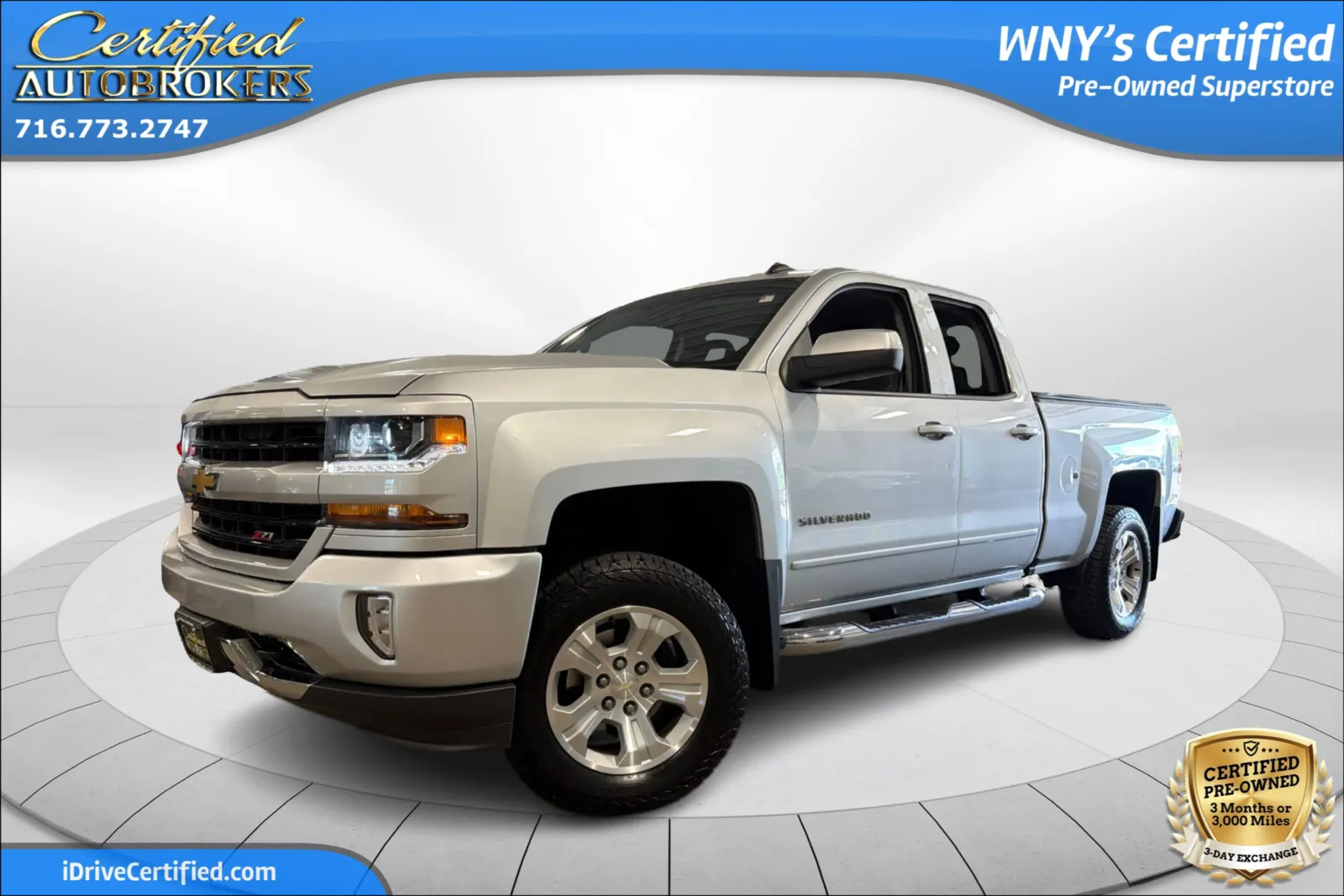 Silver 2019 Chevrolet Silverado 1500 LD LT Z71 4x4 for sale in Grand Island, NY
