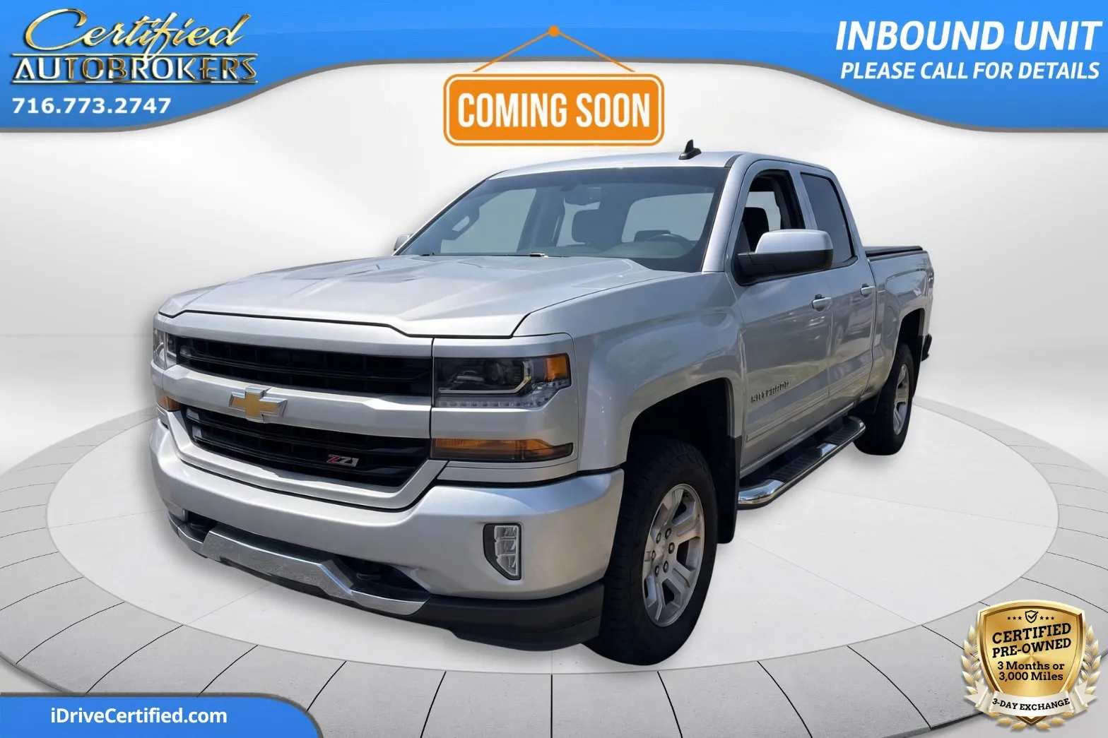 Silver 2019 Chevrolet Silverado 1500 LD LT Z71 4x4 for sale in Grand Island, NY