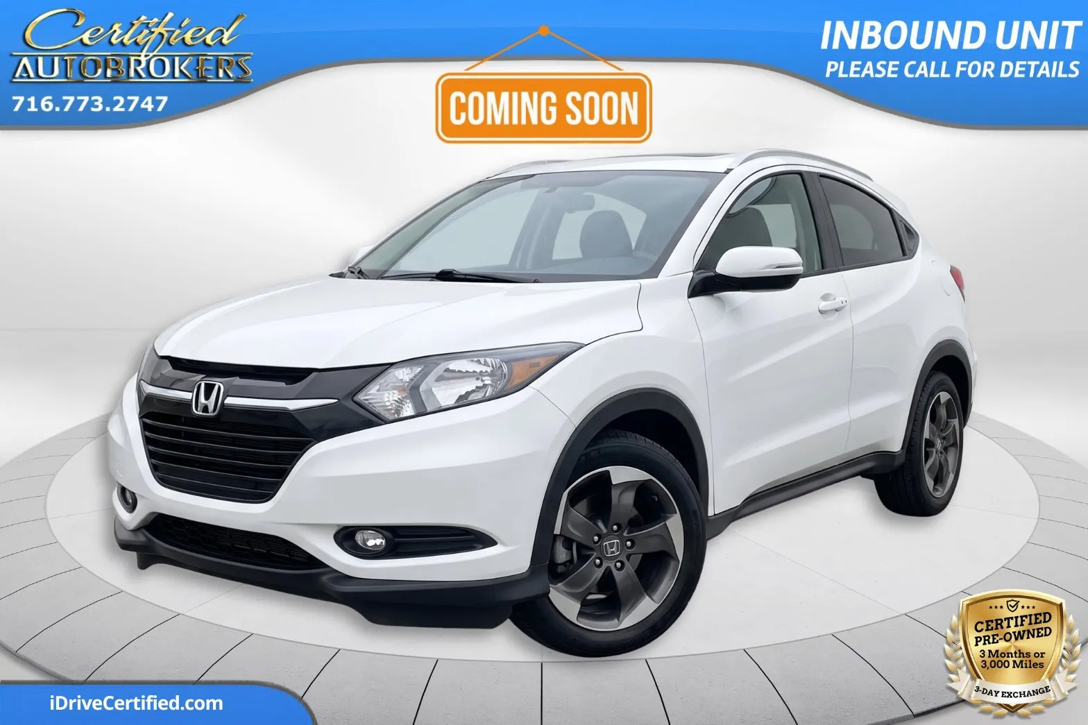 White 2018 Honda HR-V EX AWD for sale in Grand Island, NY