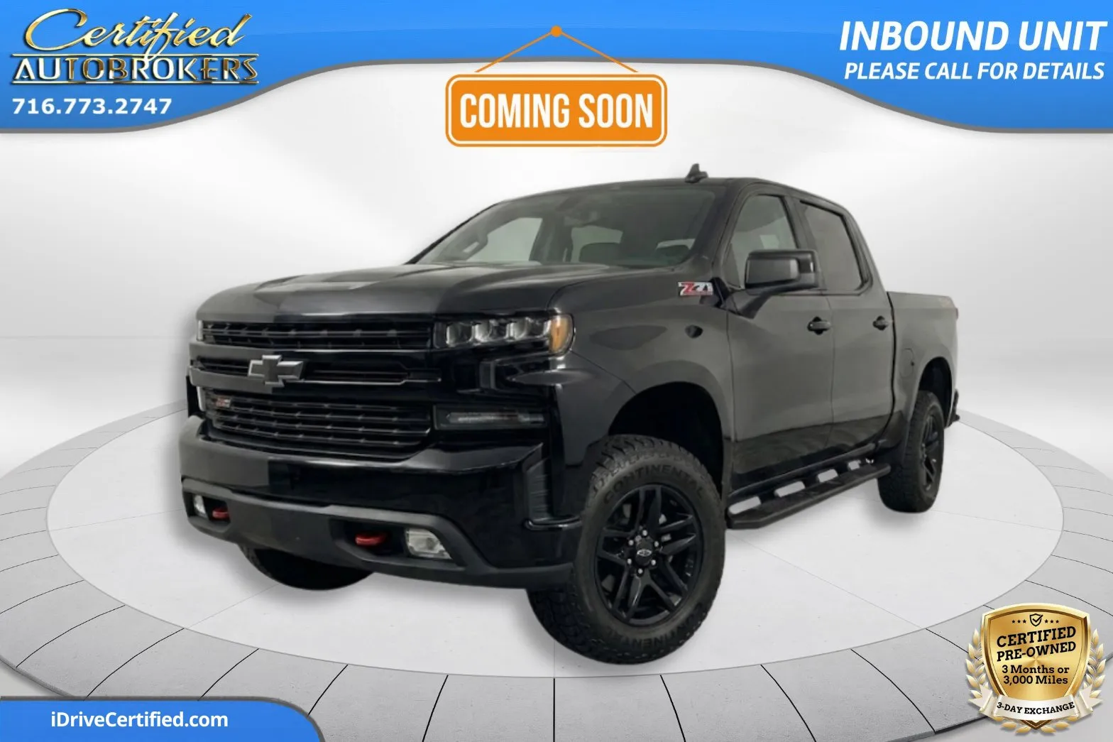 Black 2020 Chevrolet Silverado 1500 Custom Trail Boss Z71 4x4 for sale in Grand Island, NY