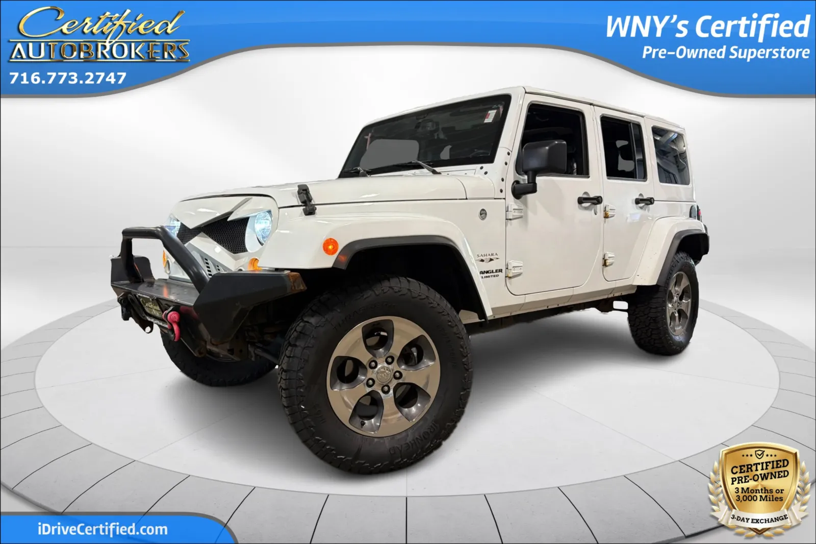 White 2017 Jeep Wrangler Unlimited Sahara 4x4 for sale in Grand Island, NY