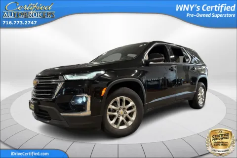 Black 2022 Chevrolet Traverse LS AWD for sale in Grand Island, NY
