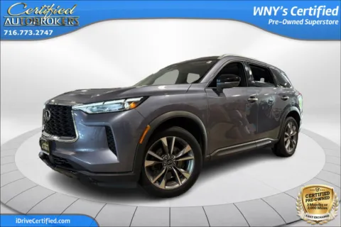 Blue 2024 INFINITI QX60 LUXE AWD for sale in Grand Island, NY