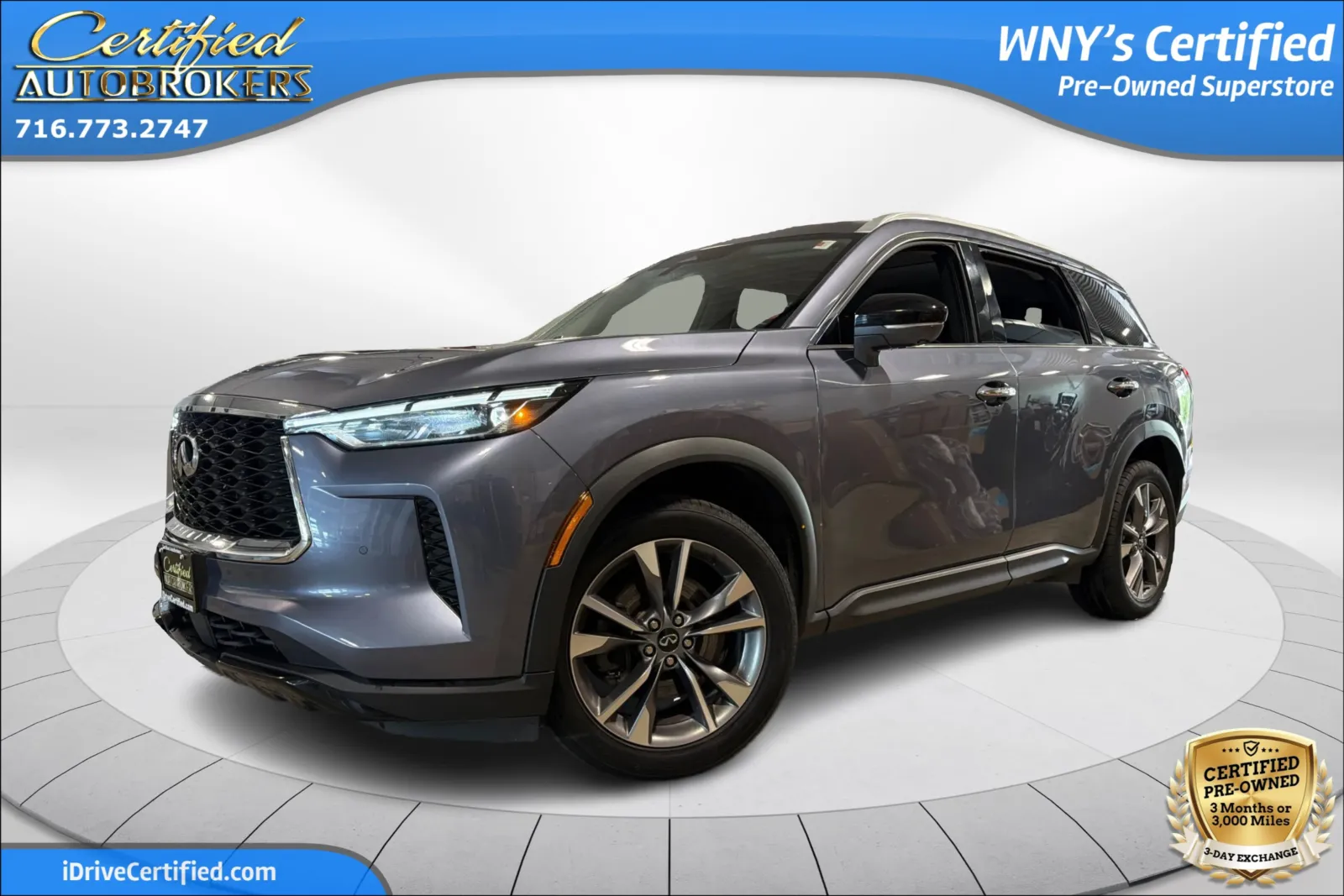 Blue 2024 INFINITI QX60 LUXE AWD for sale in Grand Island, NY