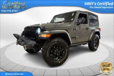 Gray 2021 Jeep Wrangler Willys 4x4 for sale in Grand Island, NY