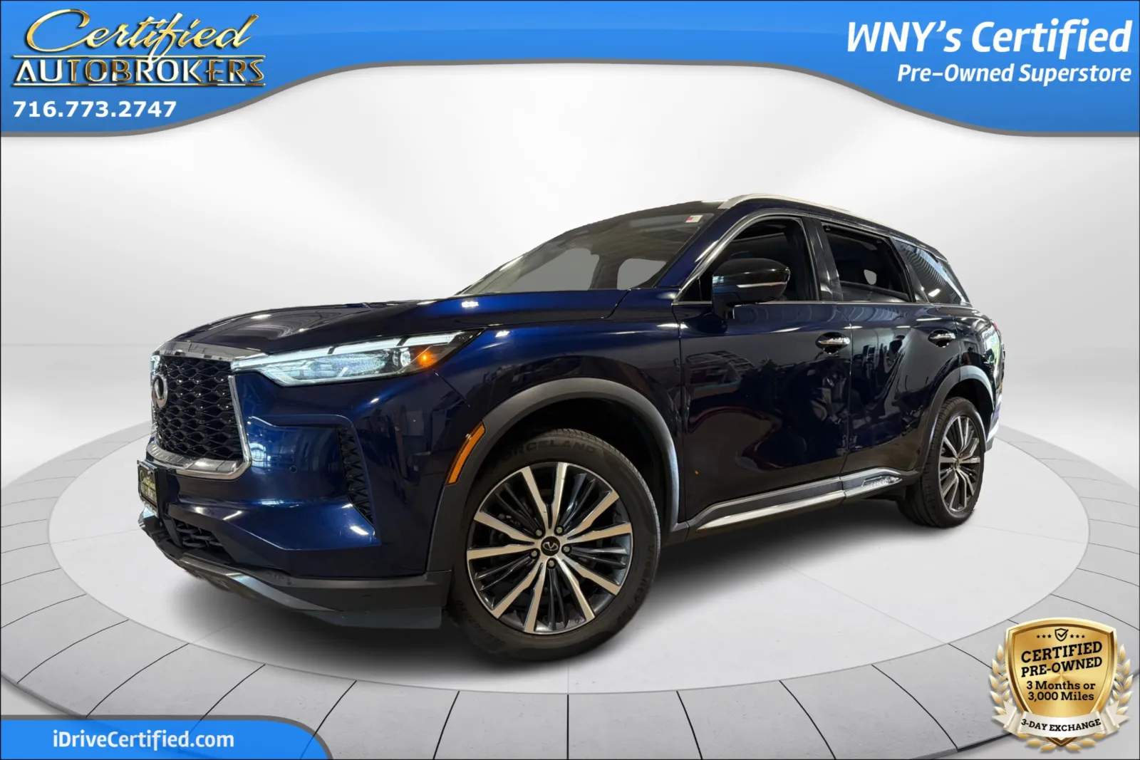 Blue 2024 INFINITI QX60 SENSORY AWD for sale in Grand Island, NY