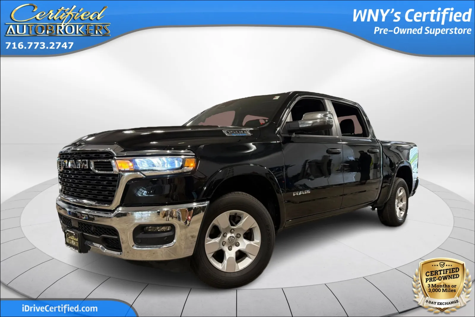 Black 2025 Ram 1500 Big Horn Hybrid 4x4 for sale in Grand Island, NY