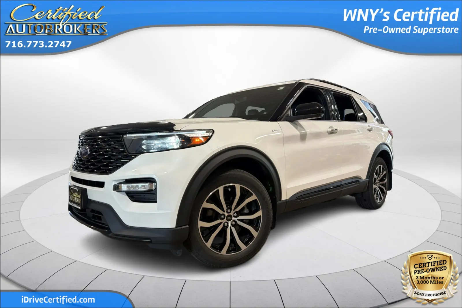 White 2022 Ford Explorer ST-Line 4x4 for sale in Grand Island, NY