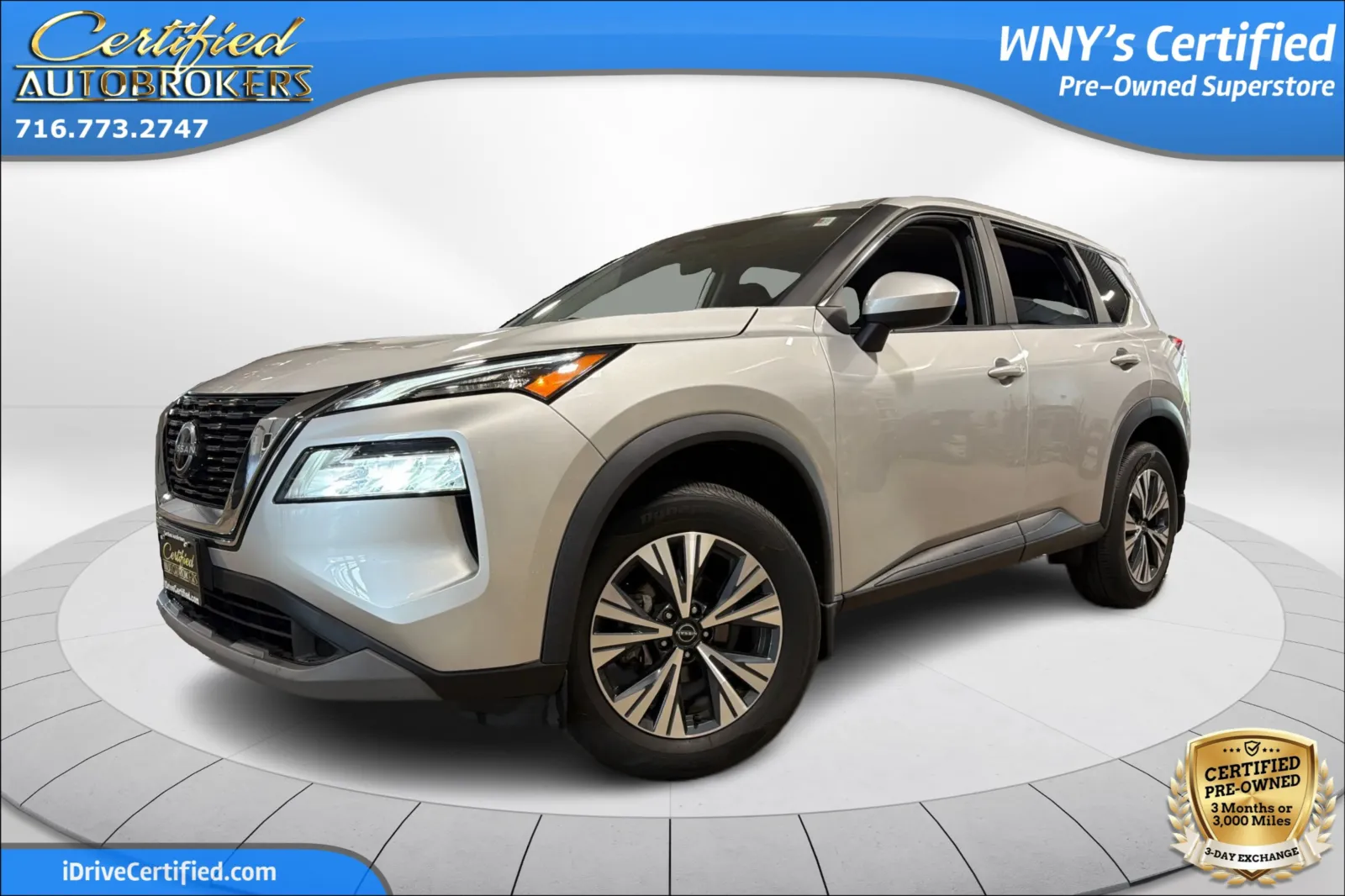 Silver 2023 Nissan Rogue SV AWD for sale in Grand Island, NY