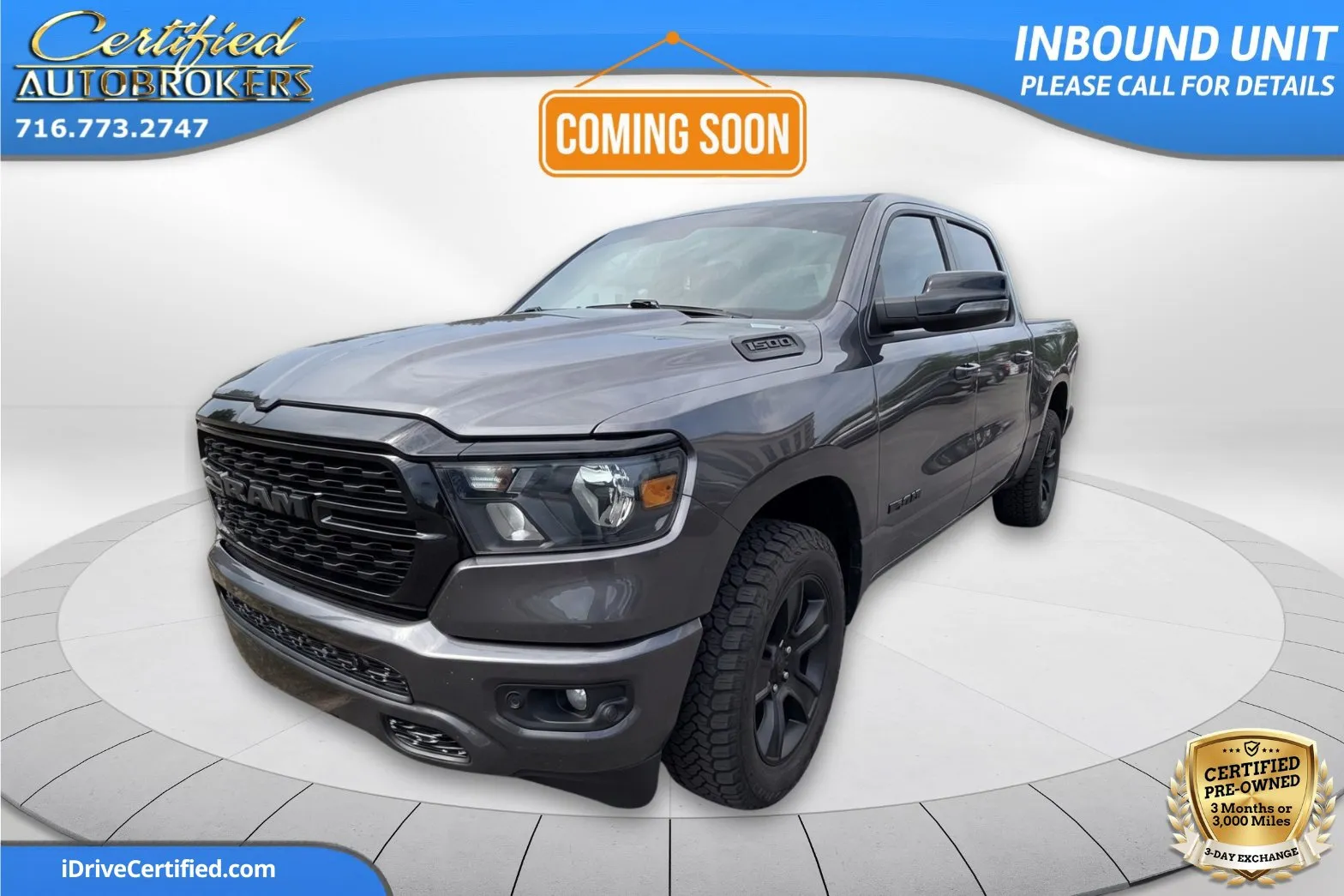 Gray 2023 Ram 1500 Big Horn 4x4 for sale in Grand Island, NY