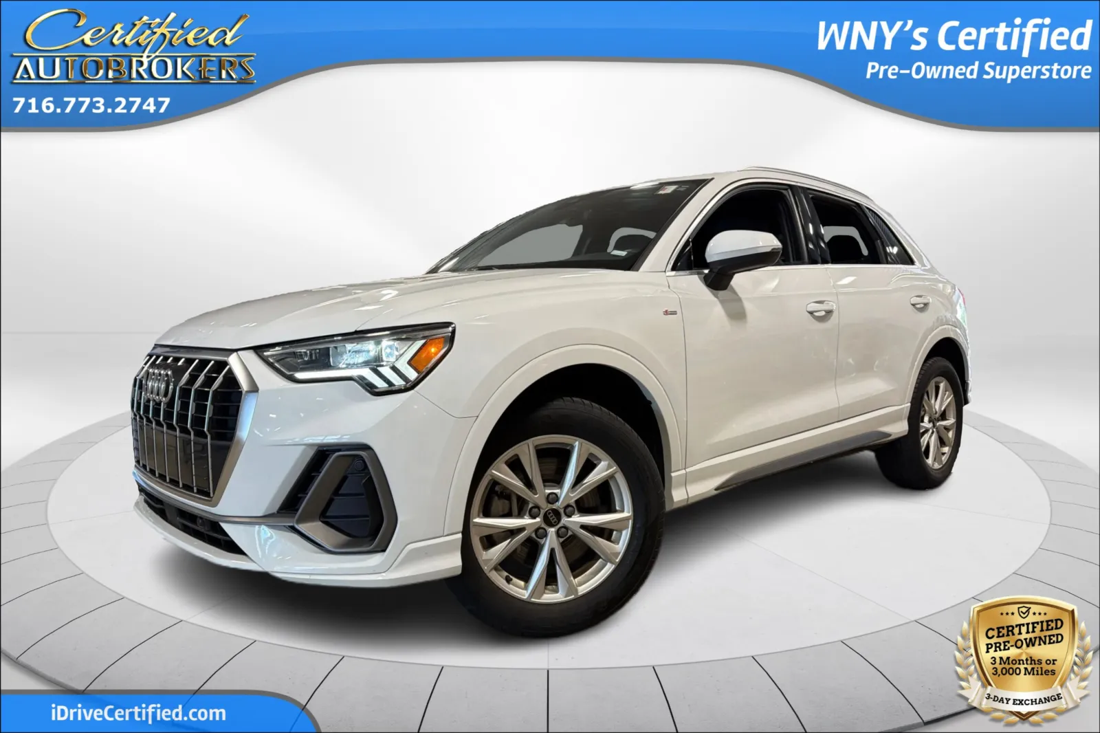 White 2025 Audi Q3 S line Premium AWD for sale in Grand Island, NY