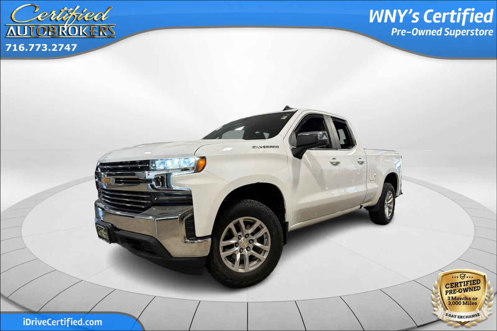 White 2019 Chevrolet Silverado 1500 LT 4x4 for sale in Grand Island, NY