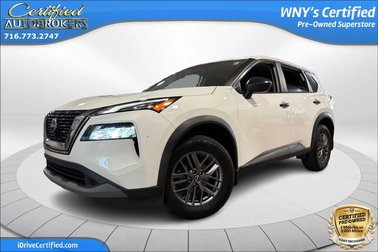 White 2022 Nissan Rogue S AWD for sale in Grand Island, NY