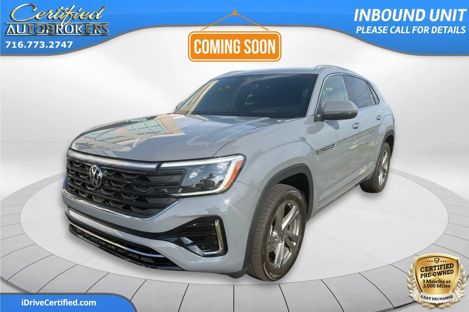 Gray 2024 Volkswagen Atlas Cross Sport 2.0T SEL R-Line AWD for sale in Grand Island, NY