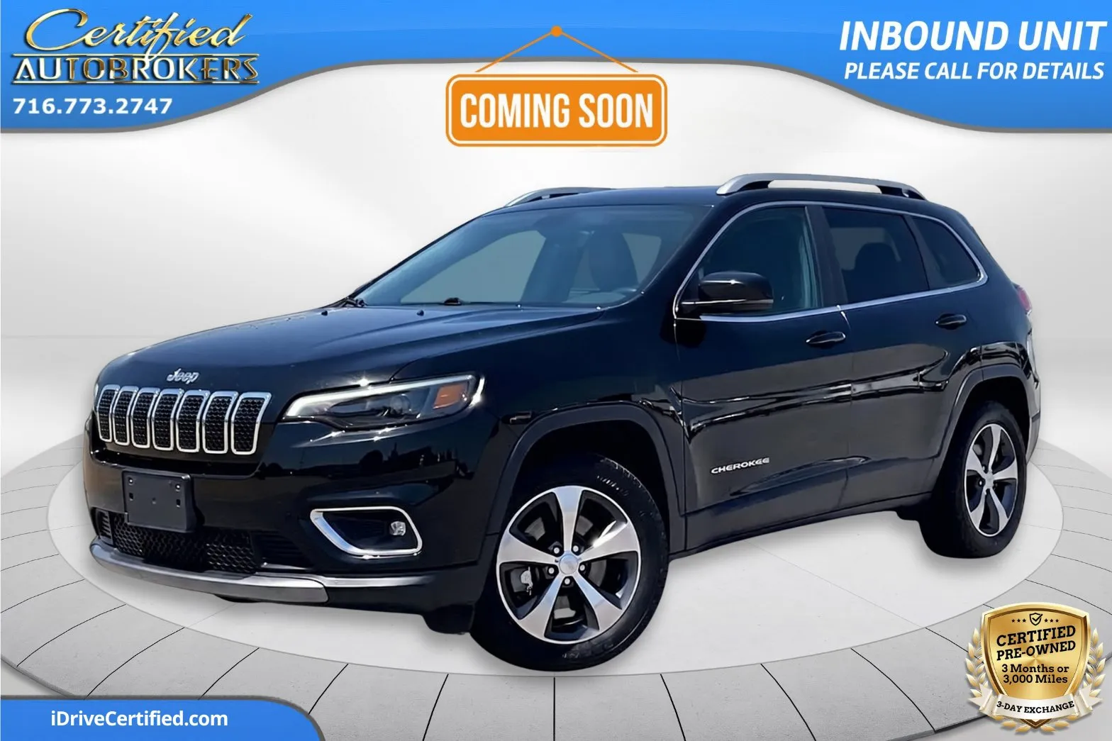 Black 2019 Jeep Cherokee Limited 4x4 for sale in Grand Island, NY