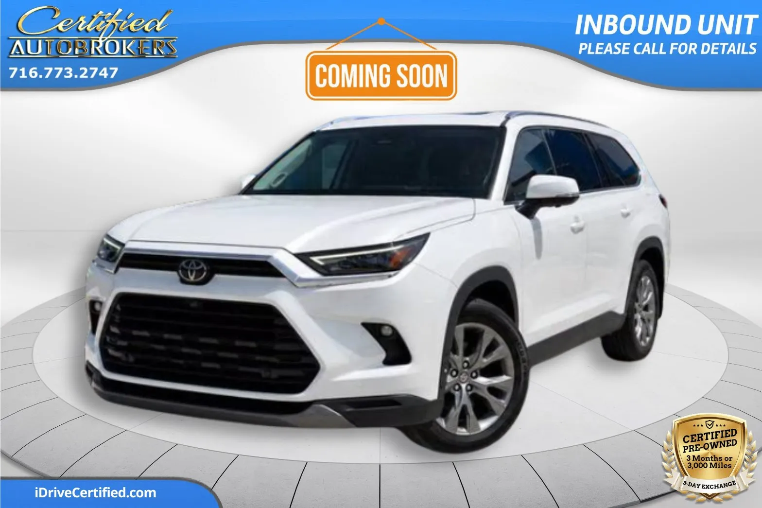 White 2025 Toyota Grand Highlander Limited AWD for sale in Grand Island, NY