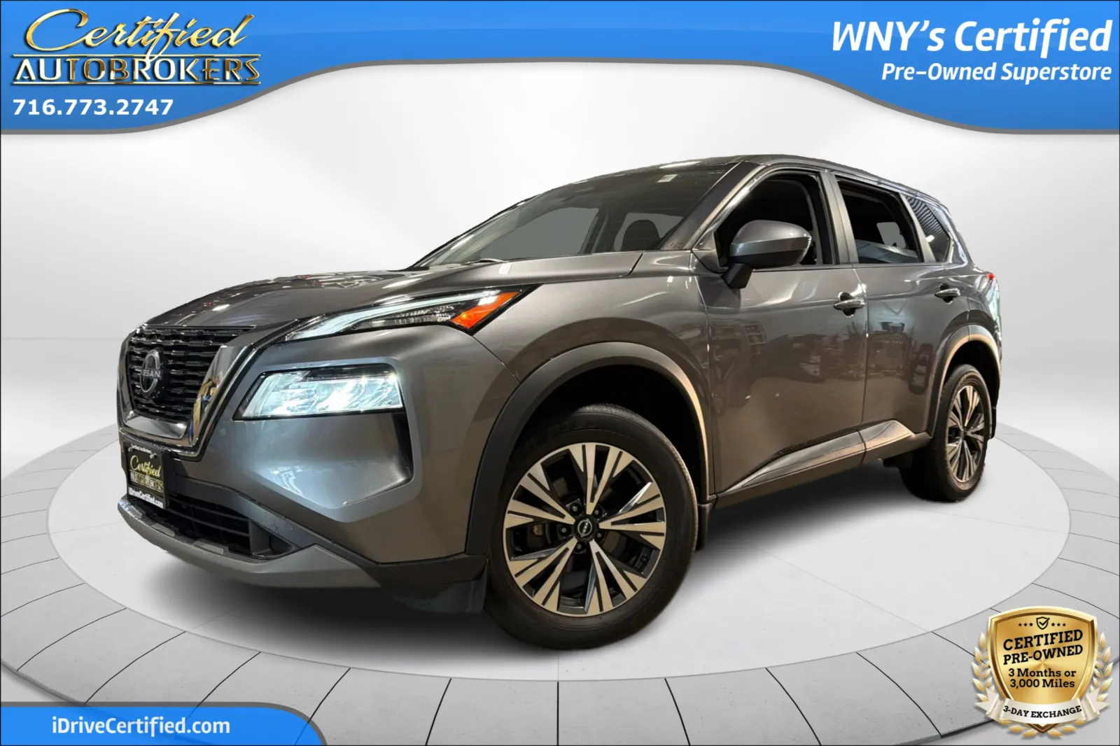 Gray 2023 Nissan Rogue SV AWD for sale in Grand Island, NY