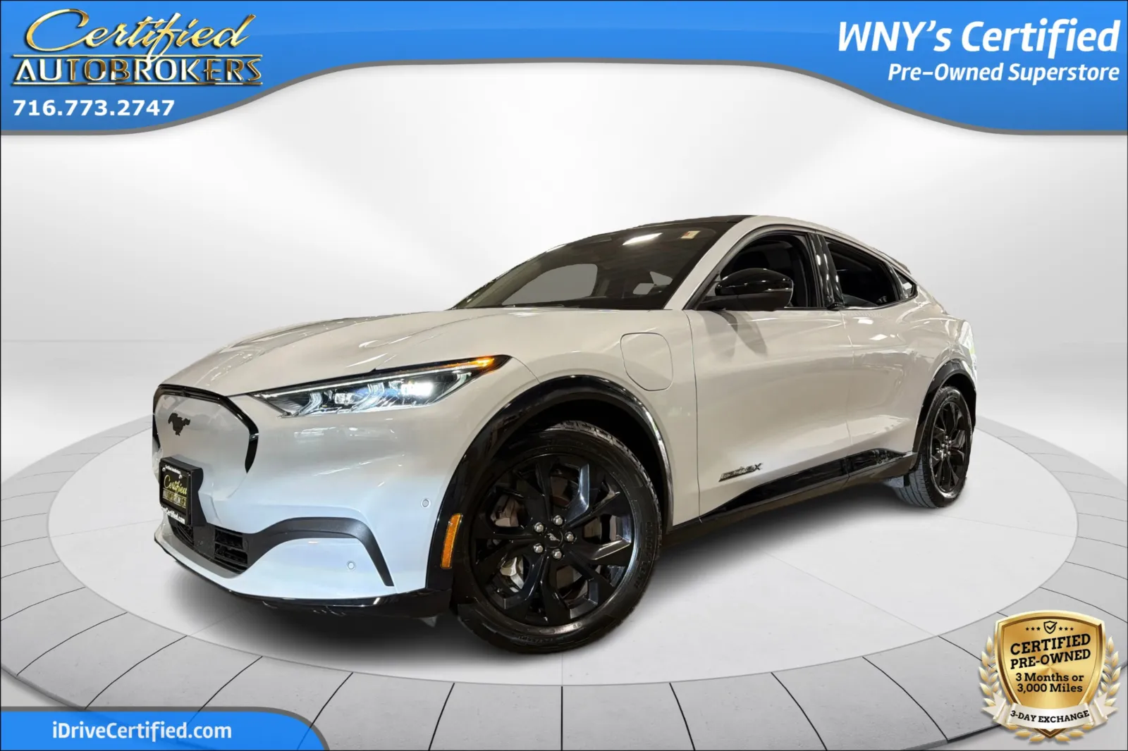 White 2023 Ford Mustang Mach-E Premium AWD for sale in Grand Island, NY