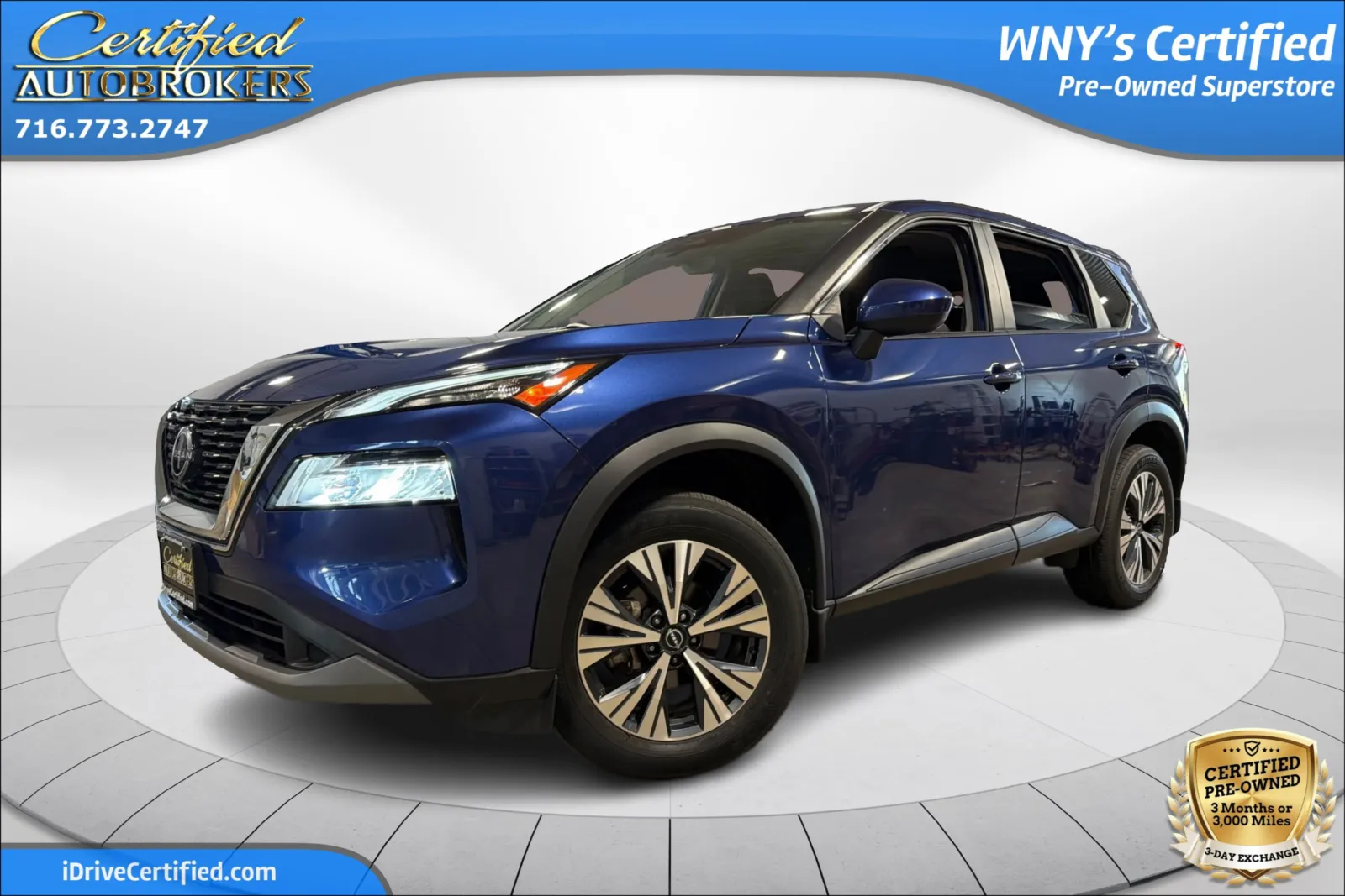 Blue 2023 Nissan Rogue SV AWD for sale in Grand Island, NY