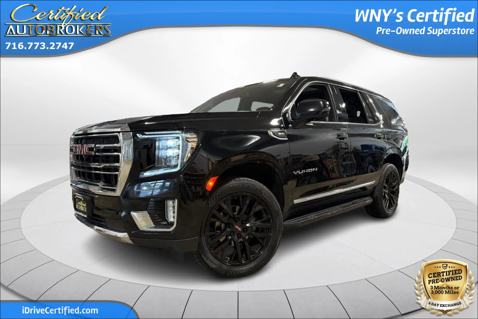 Black 2021 GMC Yukon SLT 4x4 for sale in Grand Island, NY