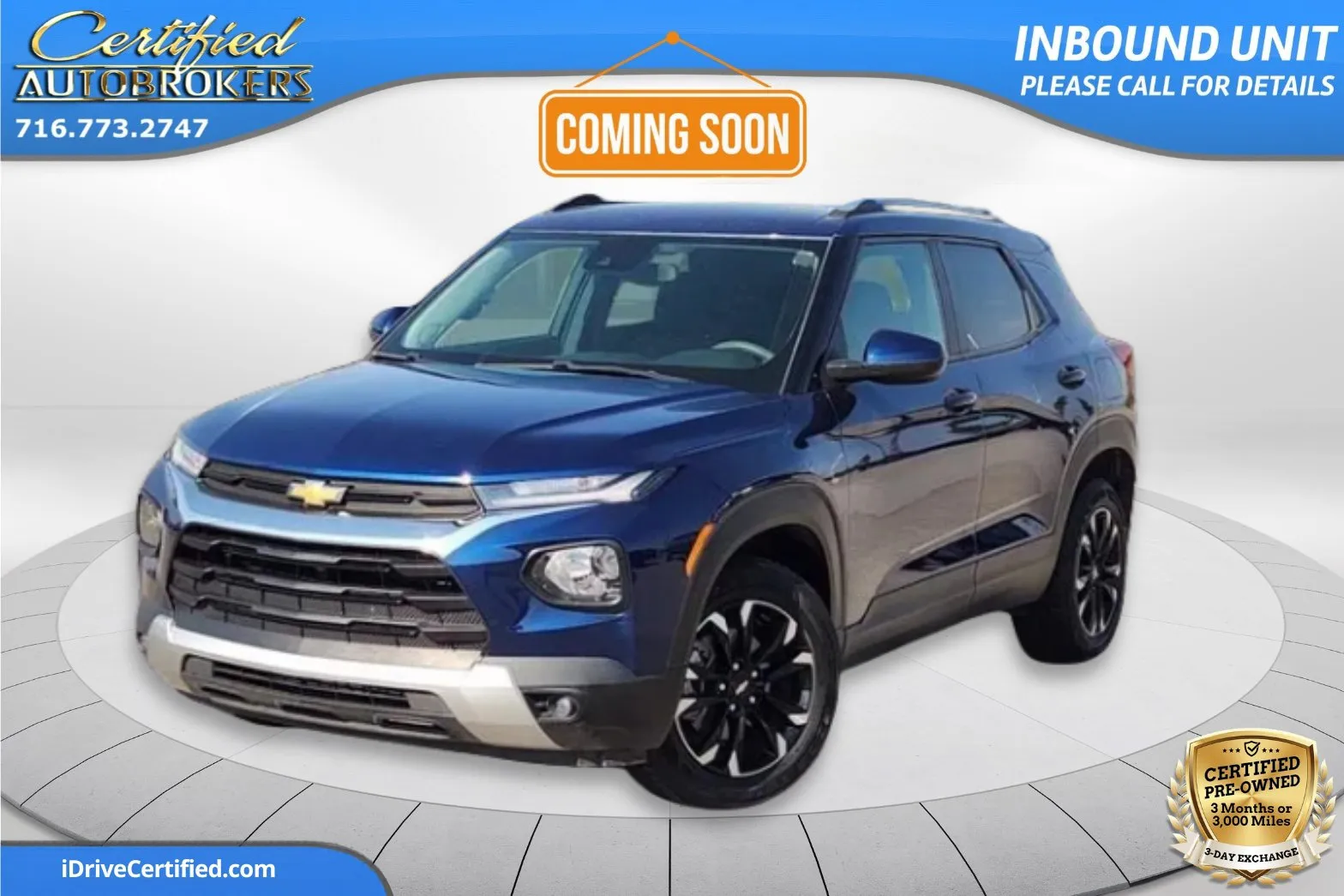 Blue 2022 Chevrolet Trailblazer LT AWD for sale in Grand Island, NY