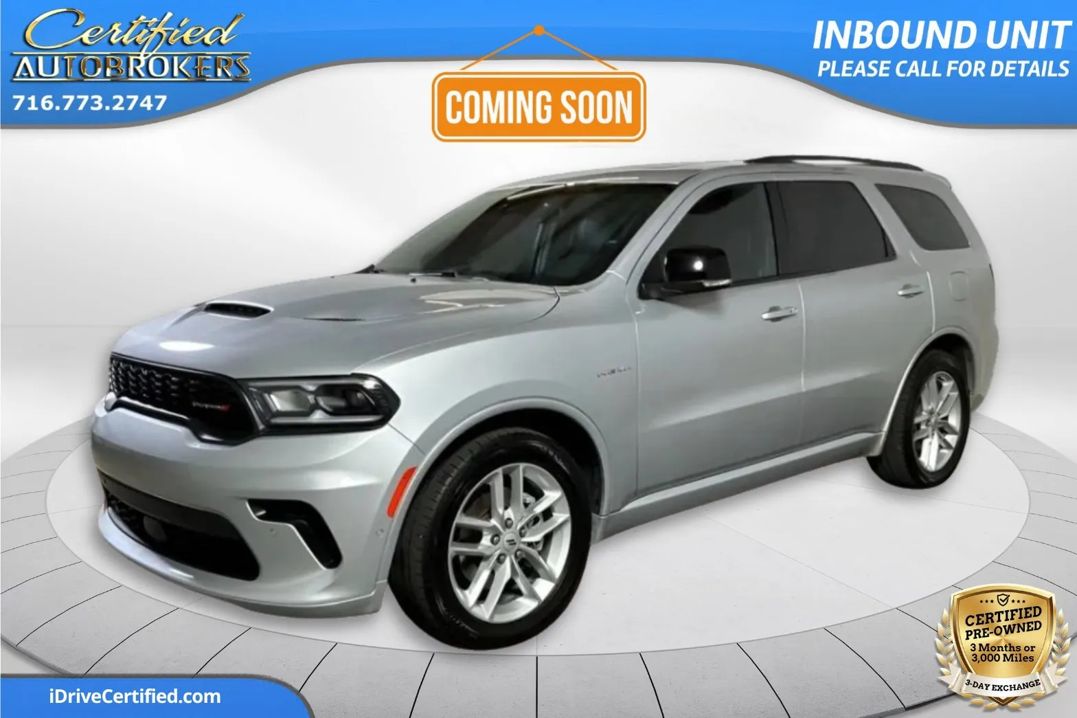Gray 2025 Dodge Durango R/T Plus AWD for sale in Grand Island, NY