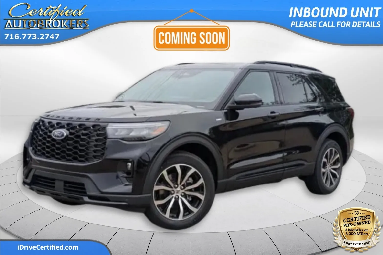 Black 2026 Ford Explorer ST-Line 4x4 for sale in Grand Island, NY