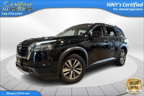 Black 2025 Nissan Pathfinder SL 4x4 for sale in Grand Island, NY