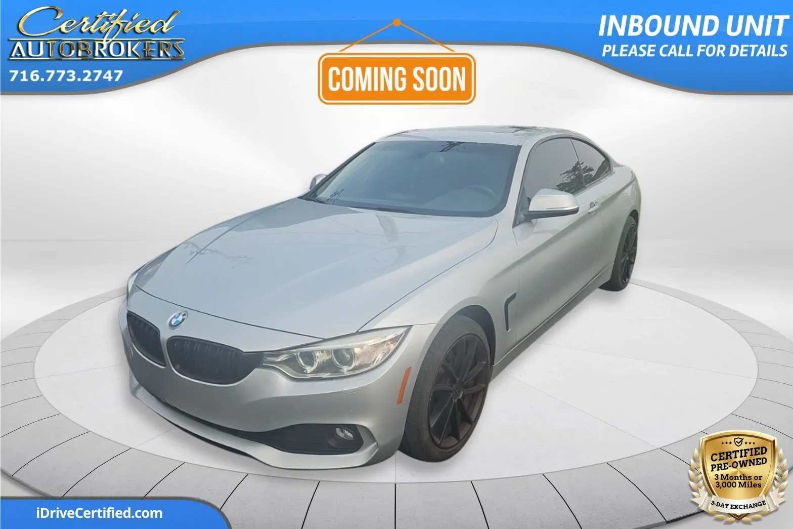 Silver 2015 BMW 4 Series 428i xDrive AWD for sale in Grand Island, NY
