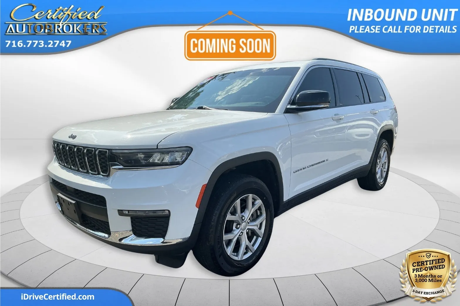 White 2021 Jeep Grand Cherokee L Limited 4x4 for sale in Grand Island, NY