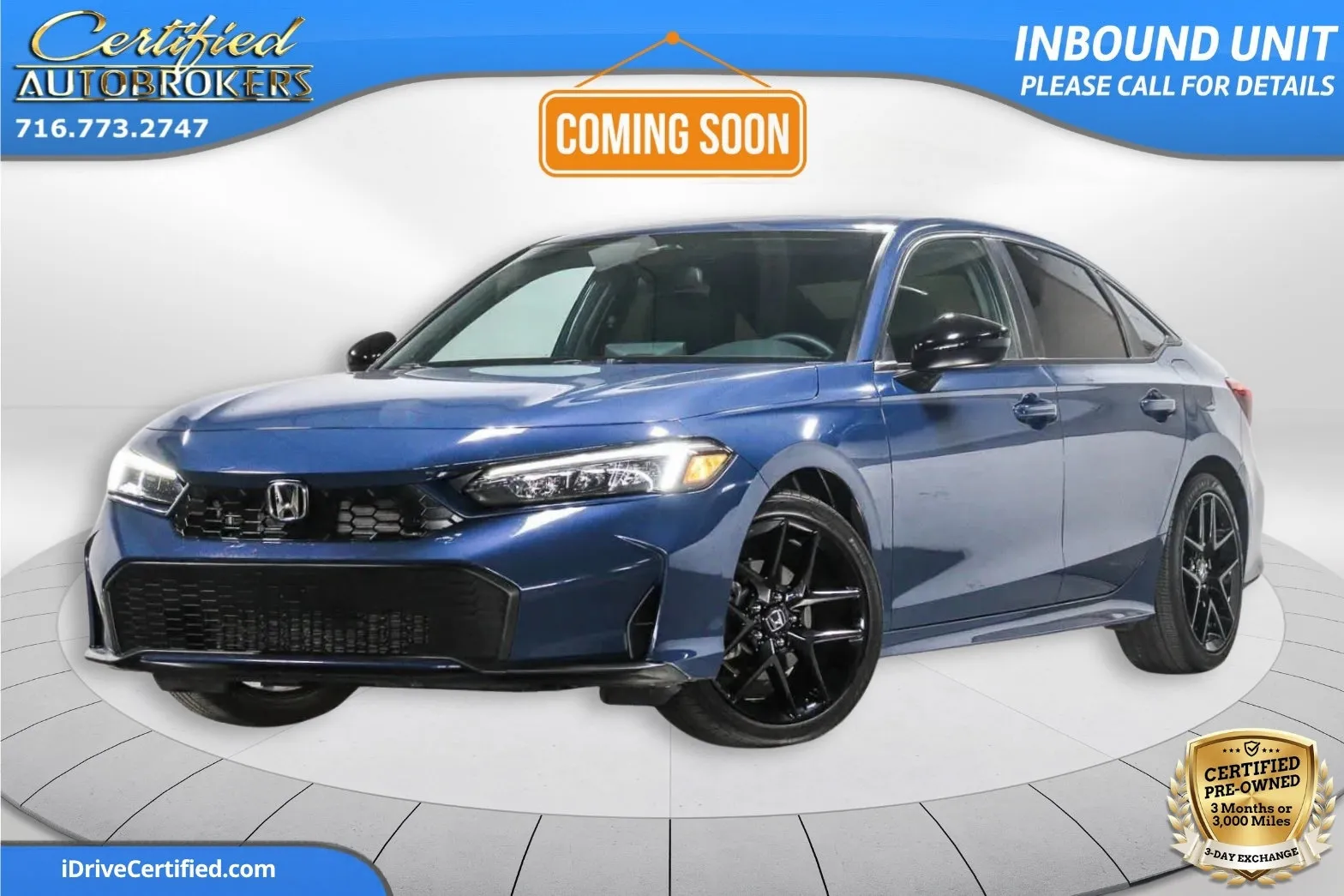 Blue 2025 Honda Civic Sedan Hybrid Sport for sale in Grand Island, NY