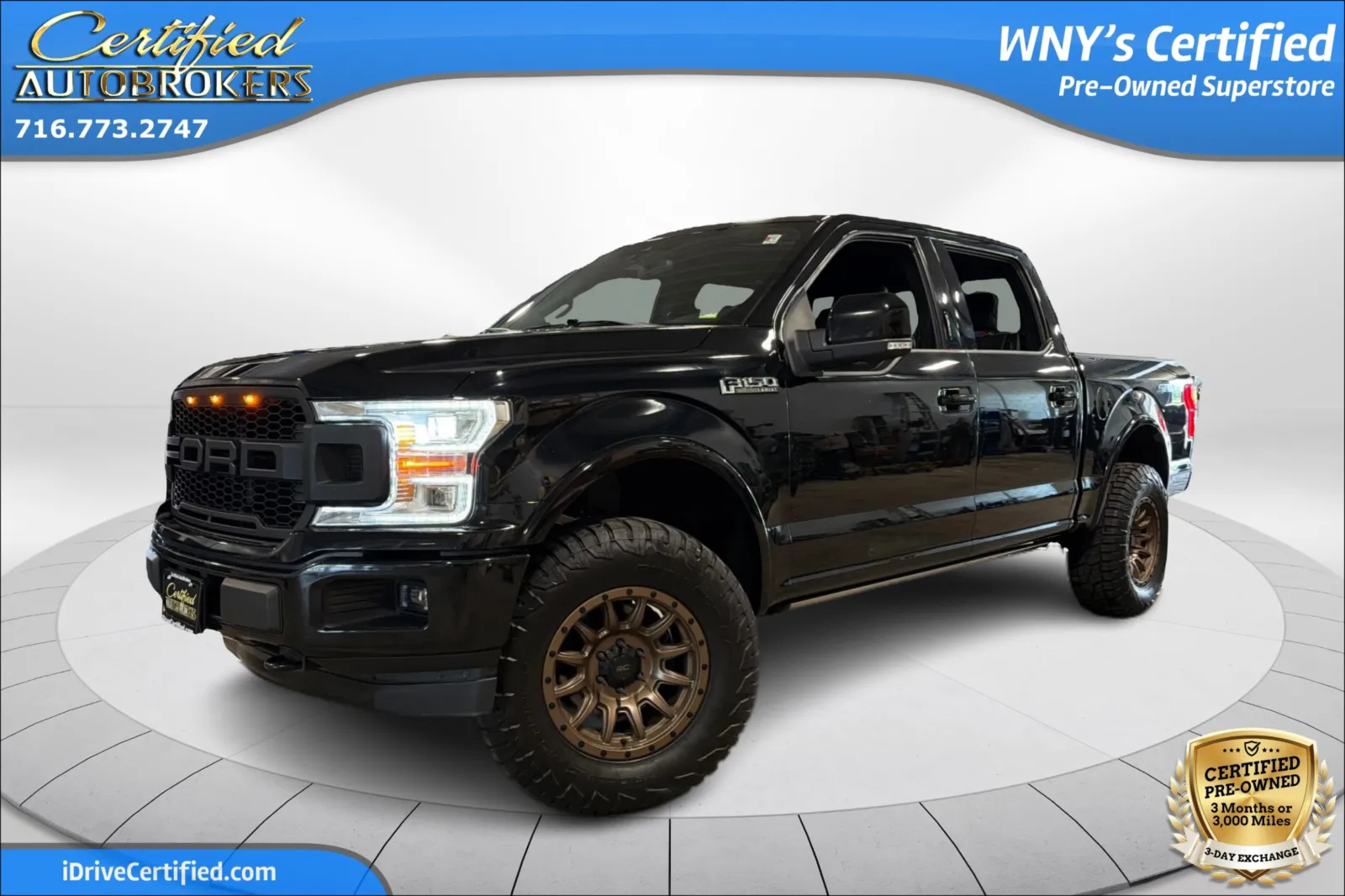 Black 2018 Ford F-150 LARIAT 4x4 for sale in Grand Island, NY
