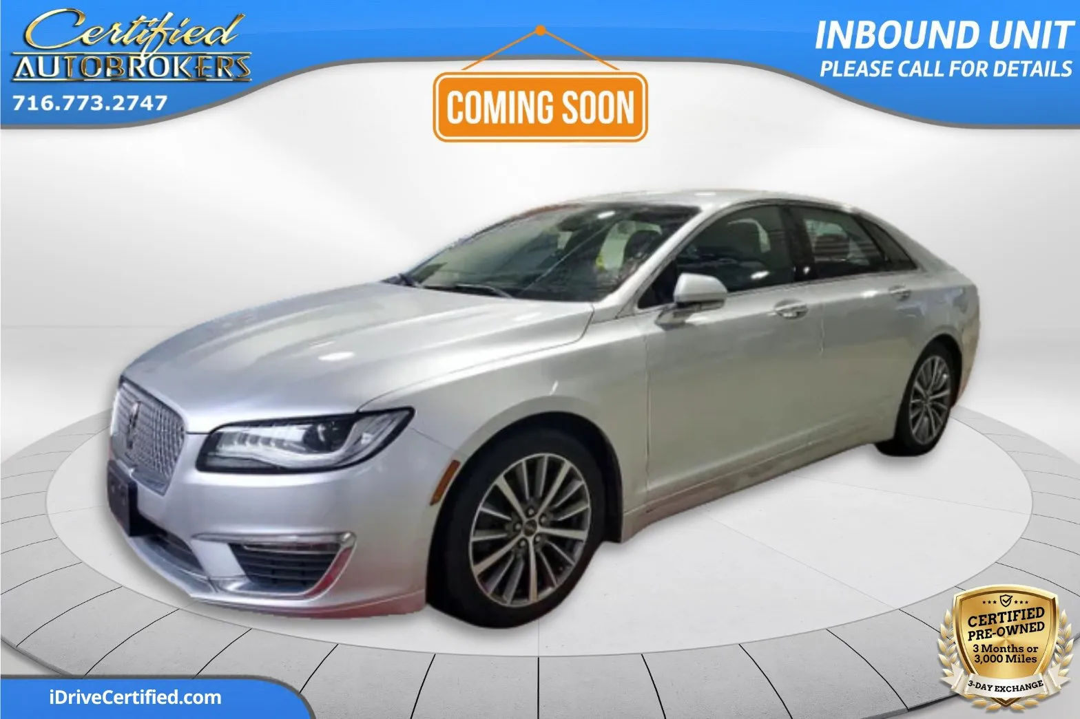 Silver 2019 Lincoln MKZ Standard AWD for sale in Grand Island, NY