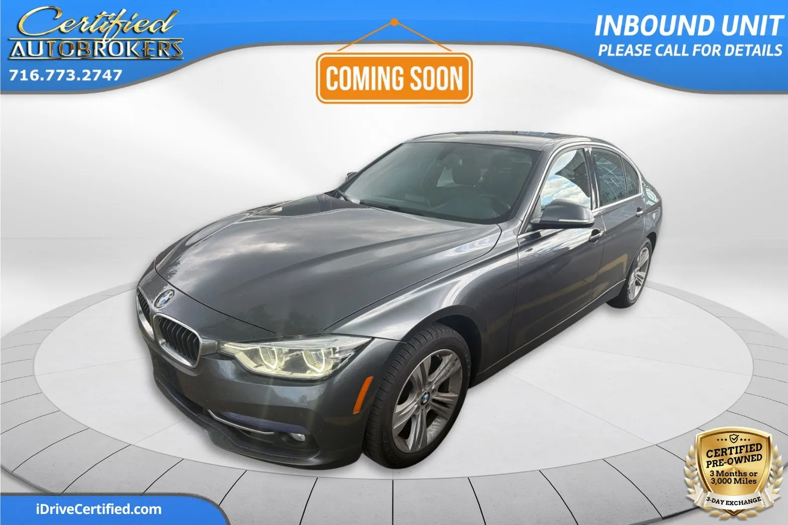 Gray 2018 BMW 3 Series 330i xDrive AWD for sale in Grand Island, NY