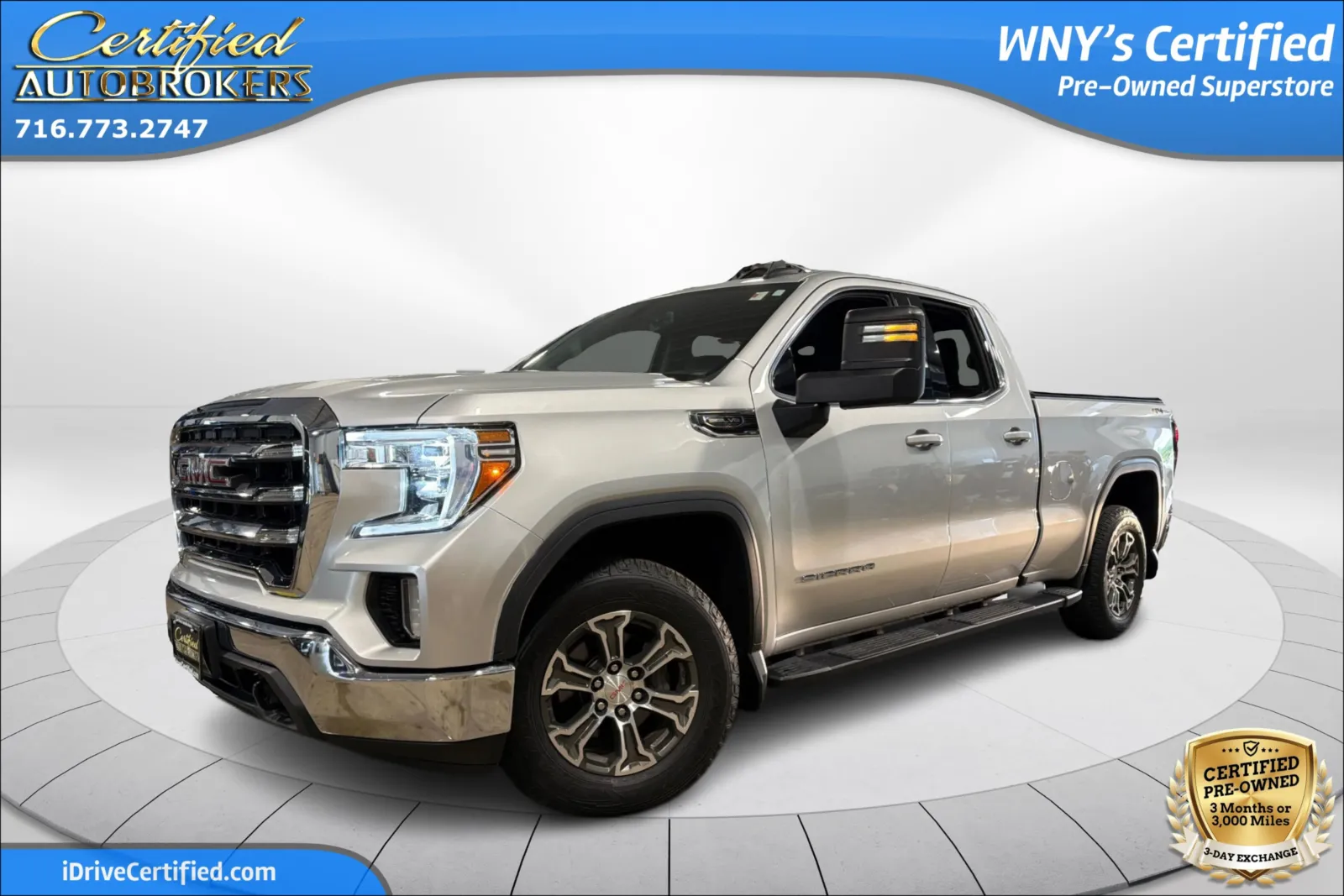 Silver 2021 GMC Sierra 1500 SLE 4x4 for sale in Grand Island, NY