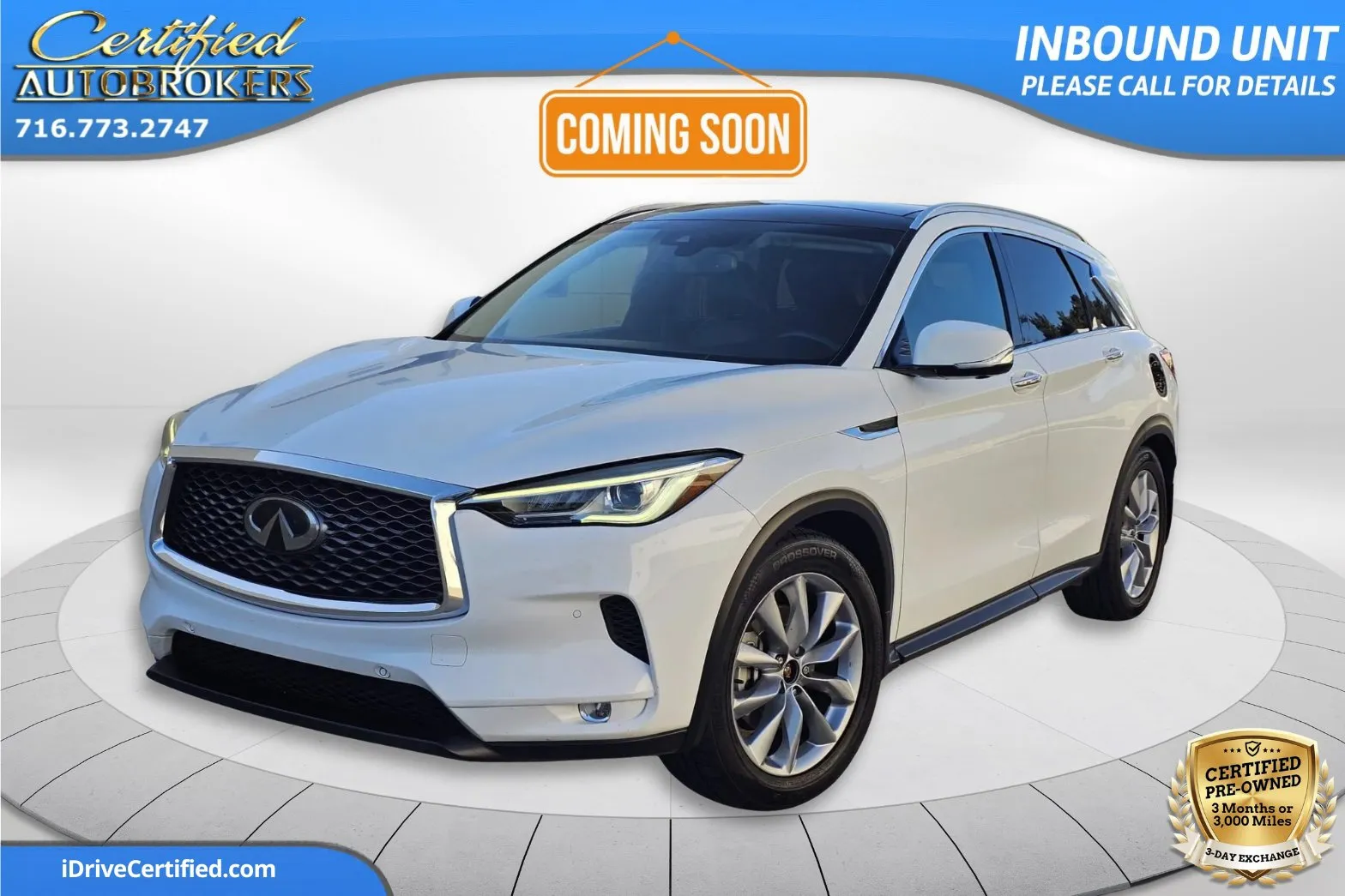 White 2021 INFINITI QX50 ESSENTIAL AWD for sale in Grand Island, NY