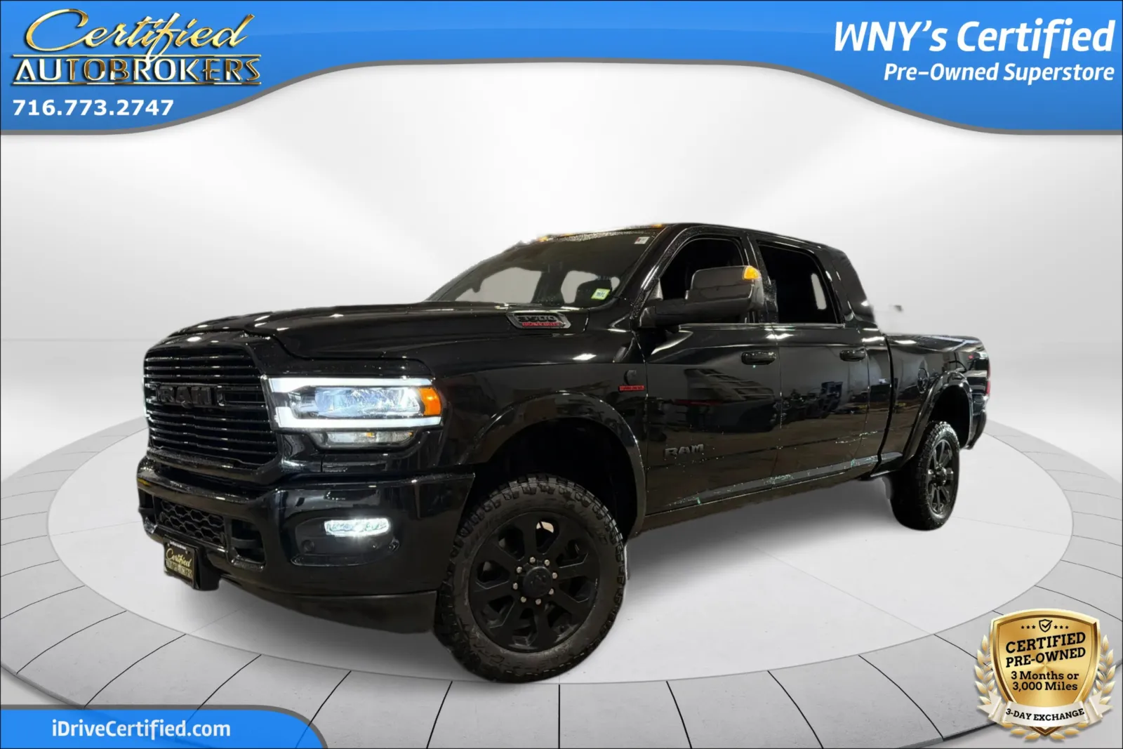 Black 2022 Ram 3500 Laramie Mega Cab Long Bed 4x4 for sale in Grand Island, NY