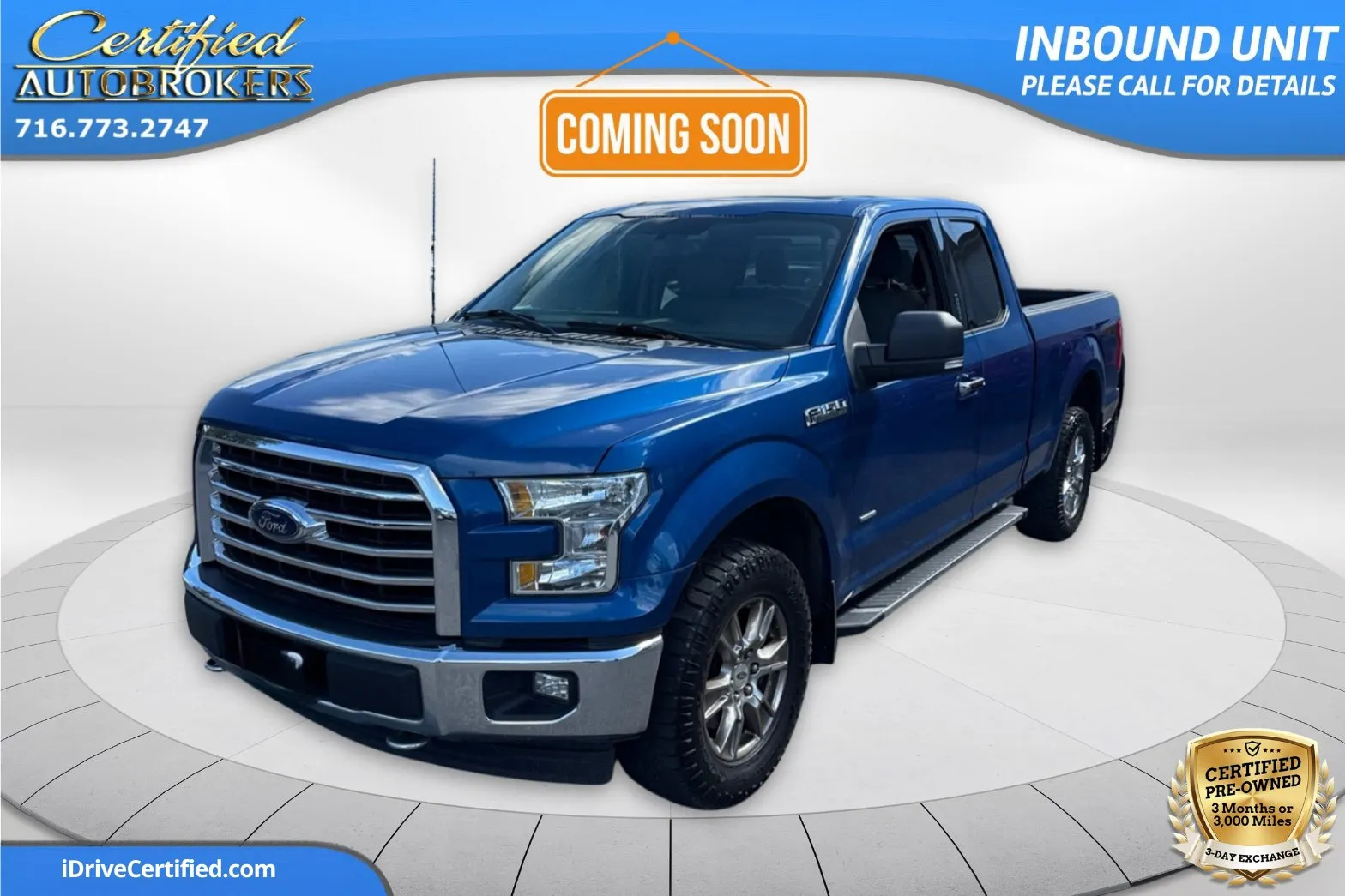 Blue 2017 Ford F-150 XLT 4x4 for sale in Grand Island, NY
