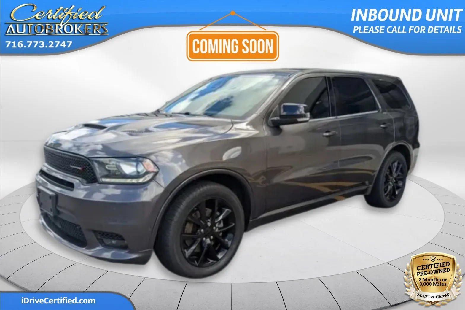 Gray 2018 Dodge Durango R/T AWD for sale in Grand Island, NY
