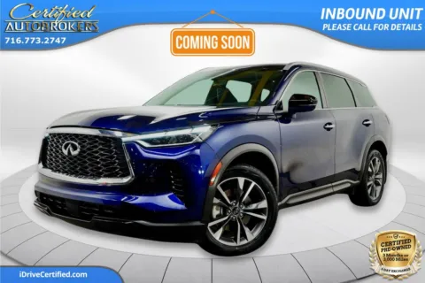 Blue 2025 INFINITI QX60 LUXE AWD for sale in Grand Island, NY