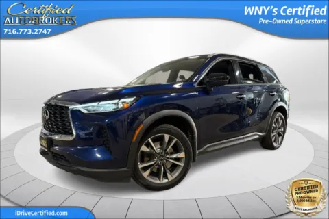 Blue 2025 INFINITI QX60 LUXE AWD for sale in Grand Island, NY