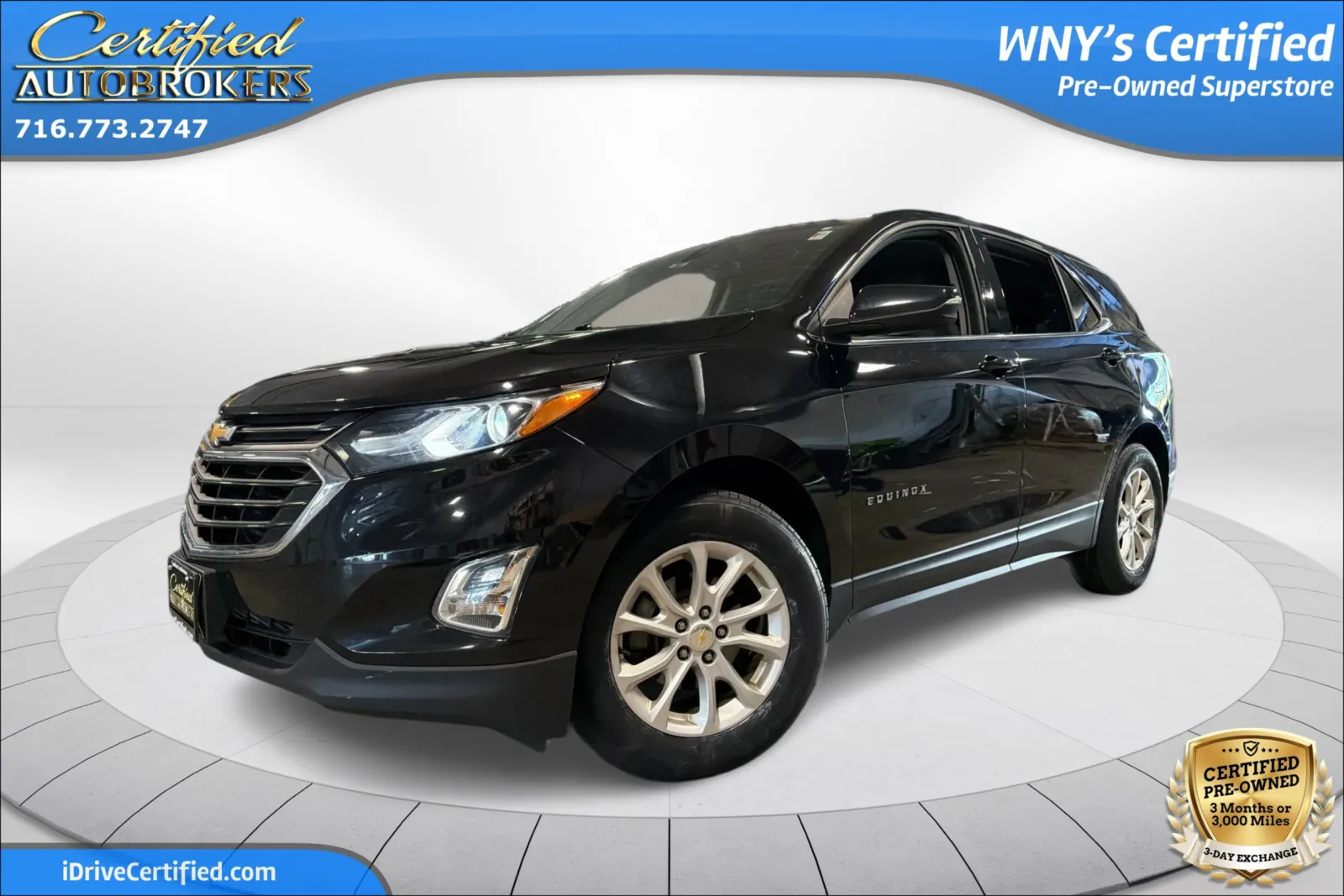Black 2019 Chevrolet Equinox LT for sale in Grand Island, NY