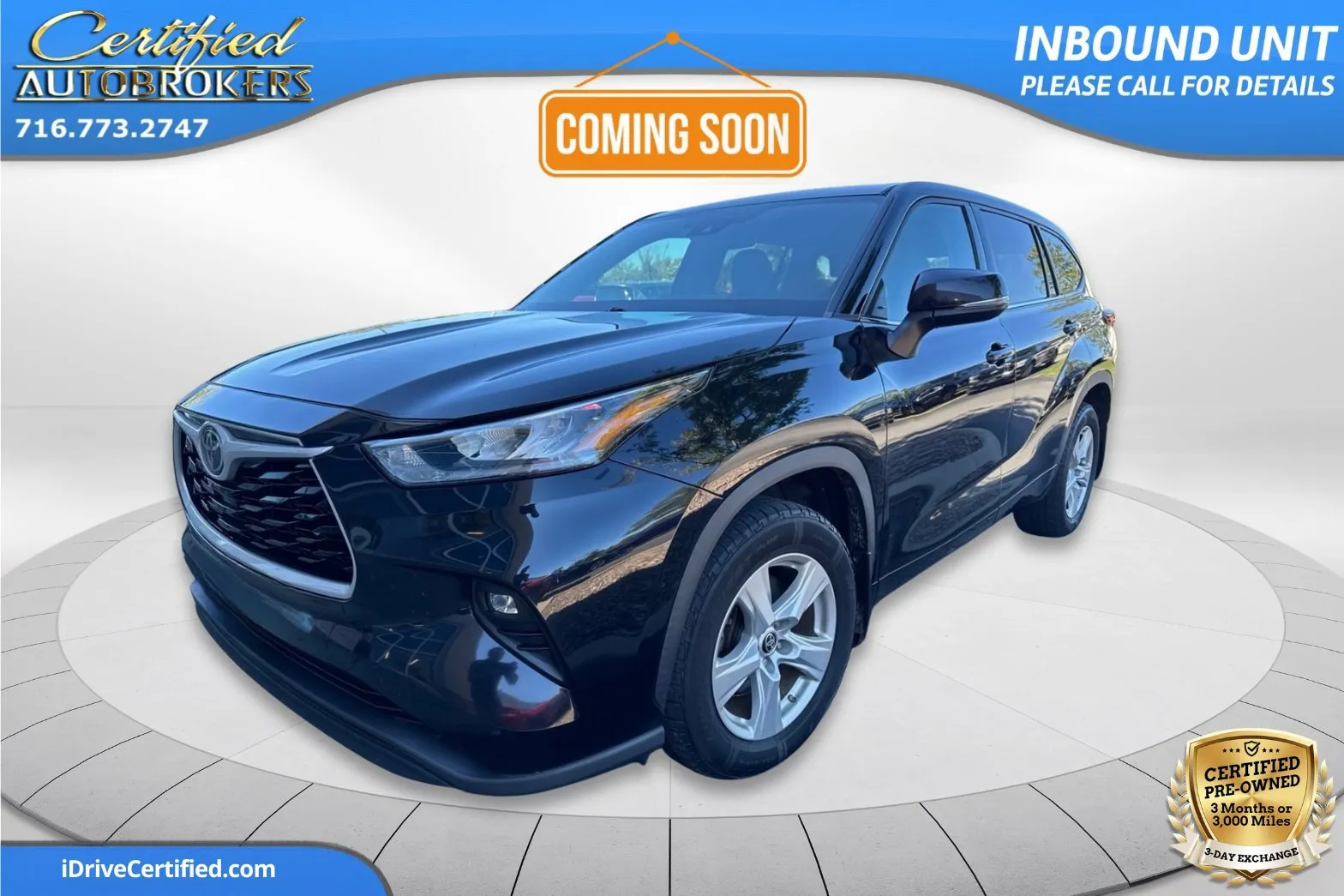 Black 2020 Toyota Highlander LE AWD for sale in Grand Island, NY