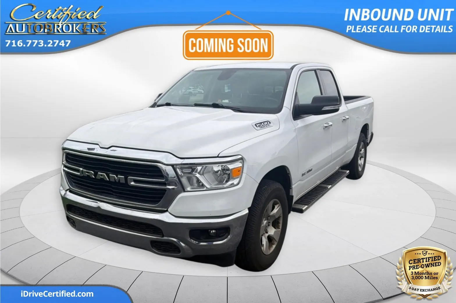 White 2020 Ram 1500 Big Horn 4x4 for sale in Grand Island, NY