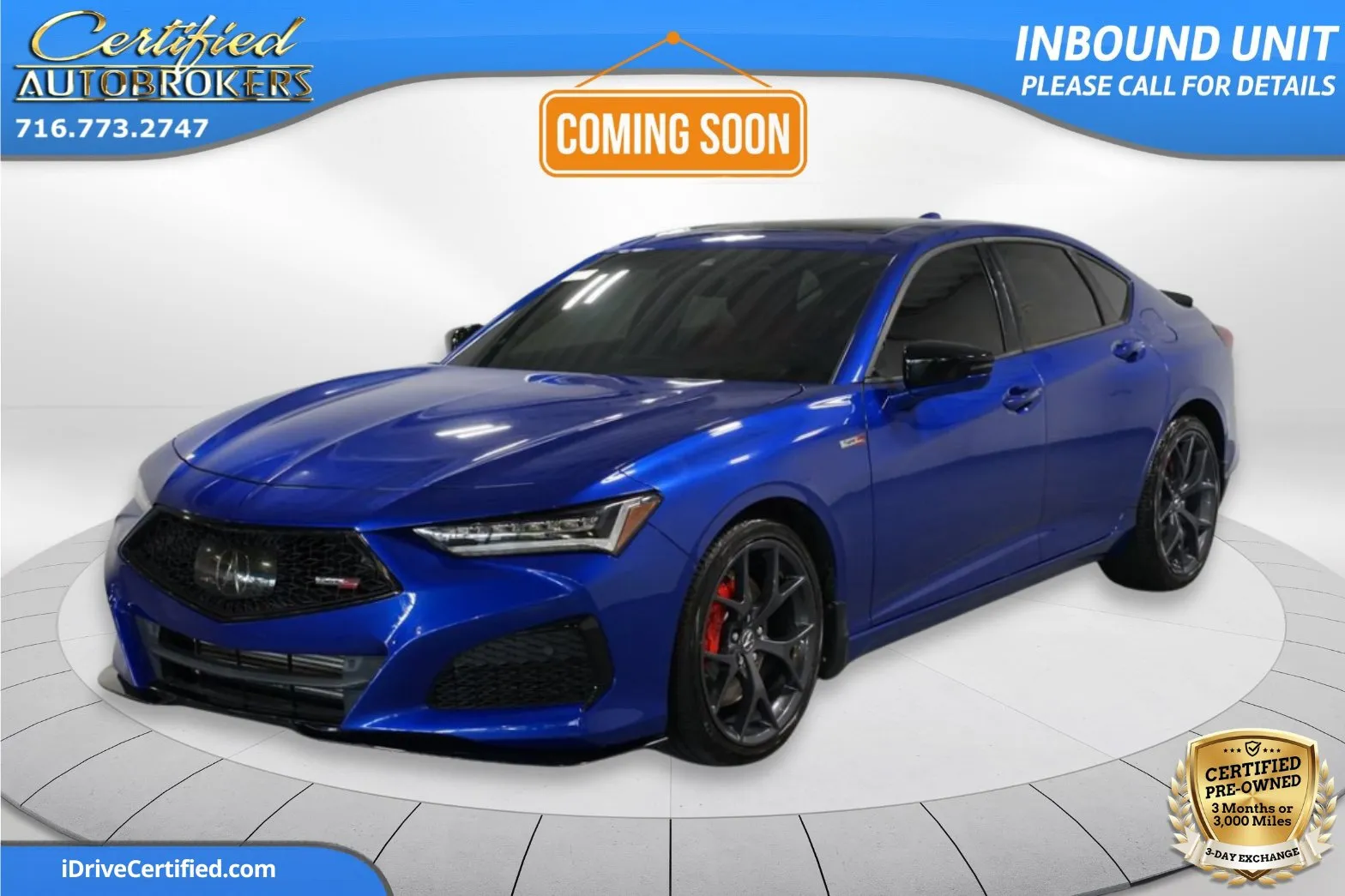 Blue 2023 Acura TLX Type S w/Performance Tire AWD for sale in Grand Island, NY
