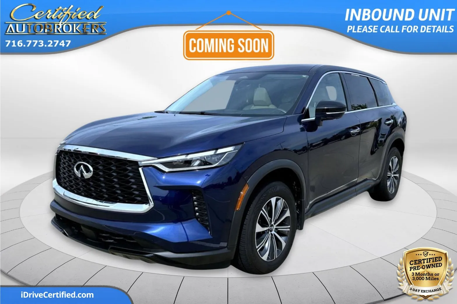 Blue 2024 INFINITI QX60 PURE AWD for sale in Grand Island, NY