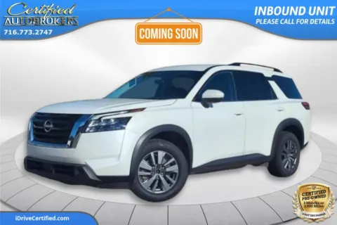 White 2024 Nissan Pathfinder SV 4x4 for sale in Grand Island, NY