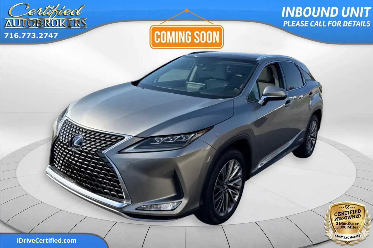 Silver 2021 Lexus RX 450h AWD for sale in Grand Island, NY