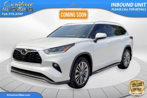 White 2022 Toyota Highlander Platinum AWD for sale in Grand Island, NY