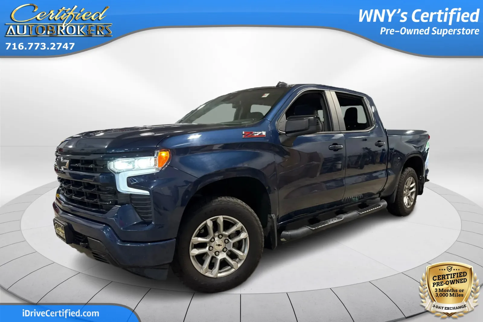 Blue 2022 Chevrolet Silverado 1500 RST Z71 4x4 for sale in Grand Island, NY